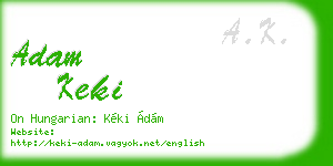 adam keki business card